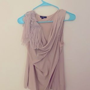 Gap fringed tank top